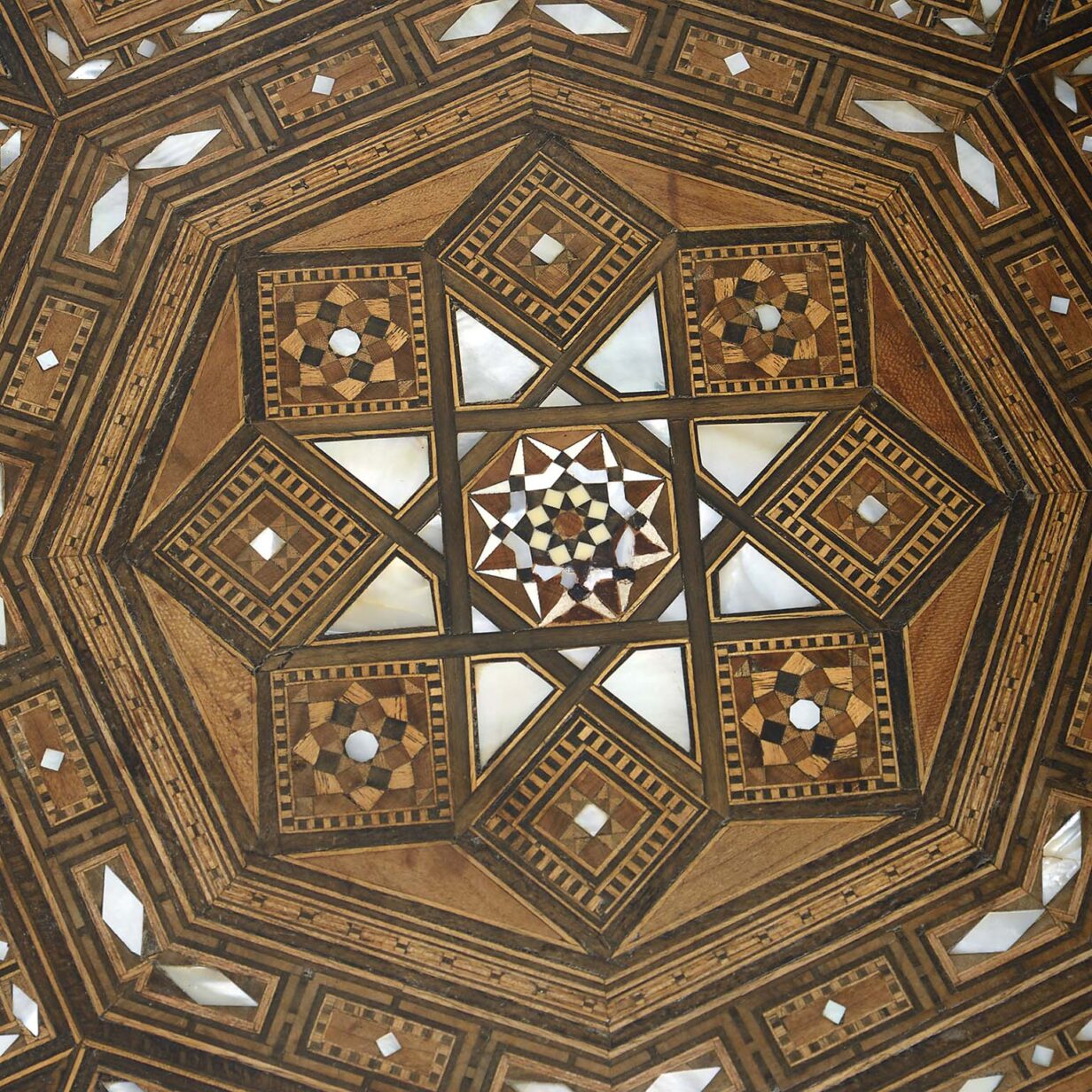 19th century moorish inlaid octagonal occasional table