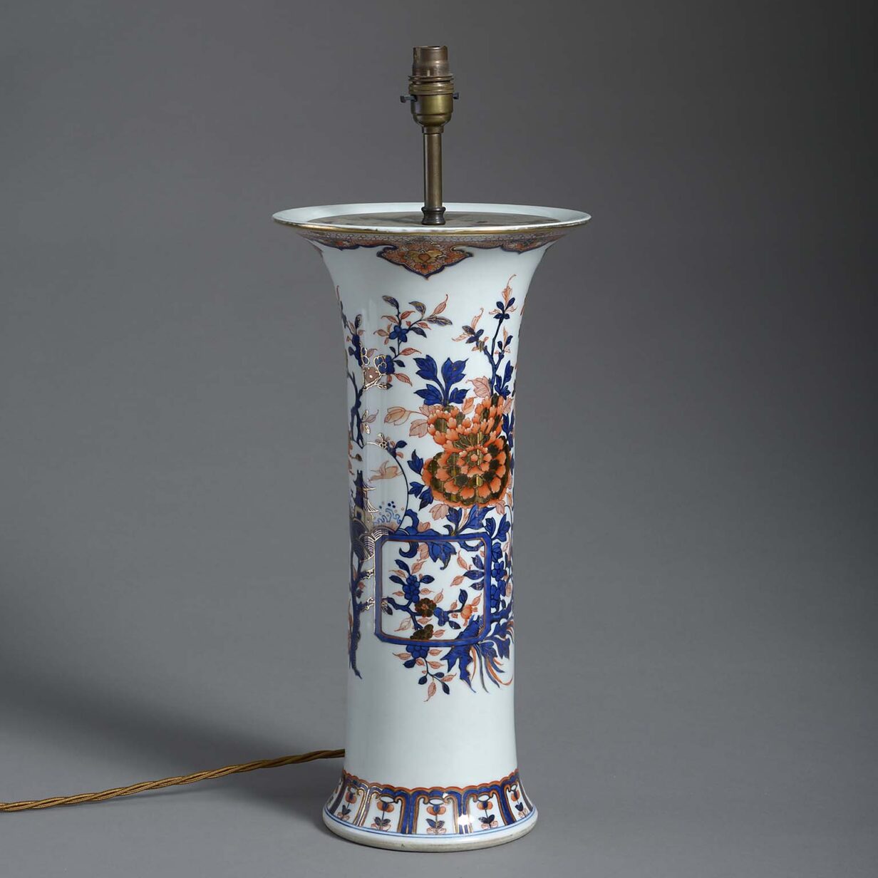 Masons ironstone vase lamp