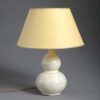 White glazed gourd lamp