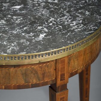 Late eighteenth century louis xvi period parquetry bouillotte table