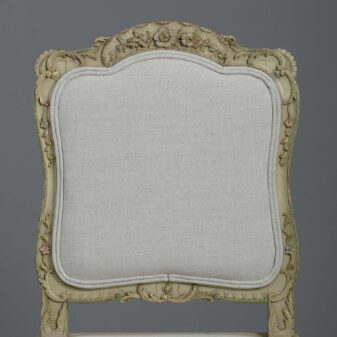 Pair of 19th century carved and painted rococo side chairs