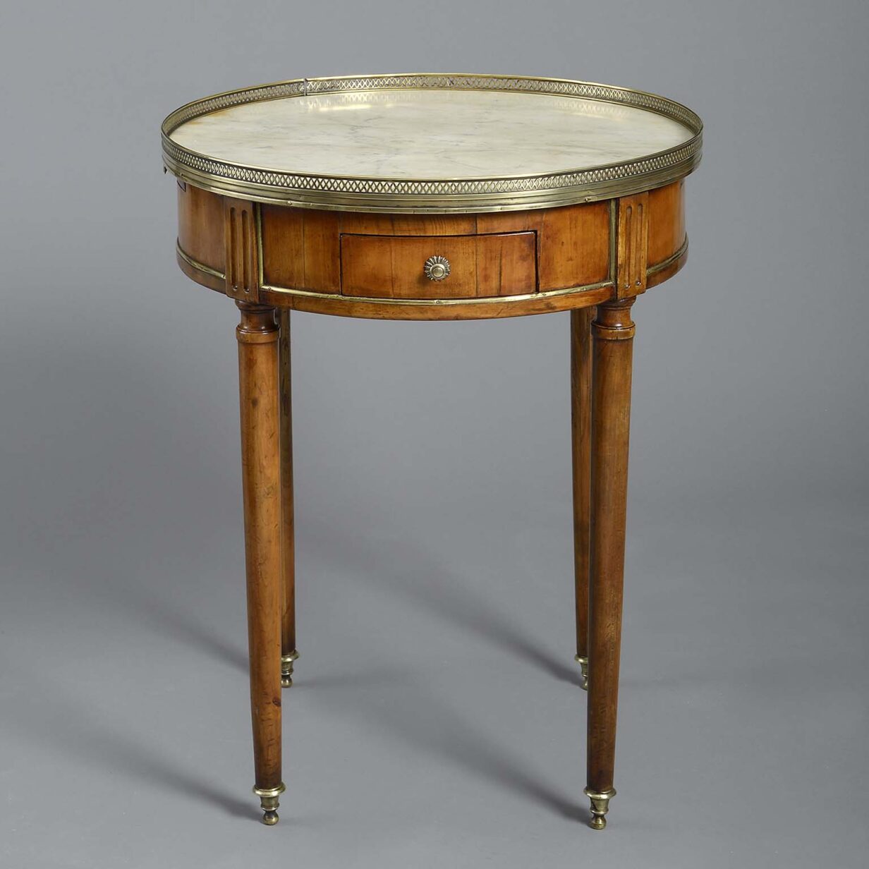 Late 18th century louis xvi period fruitwood bouillotte table