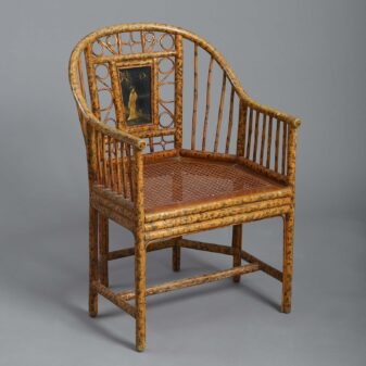 Pair of late 19th century bamboo armchairs