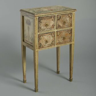 Late 19th century painted neo-classical bedside nightstand cabinet