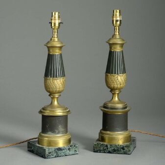Pair of empire style lamps