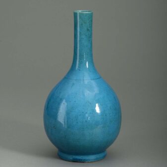 Turquoise glazed porcelain vase
