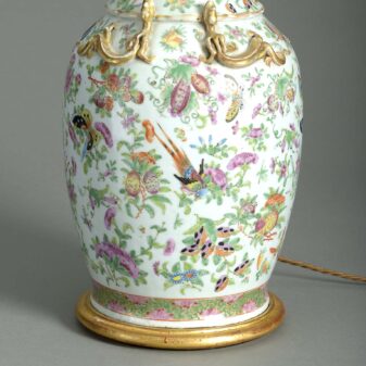 Canton porcelain lamp