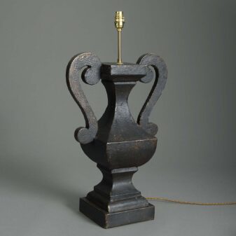 20th century tole campagna vase lamp