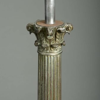 19th century column lamp