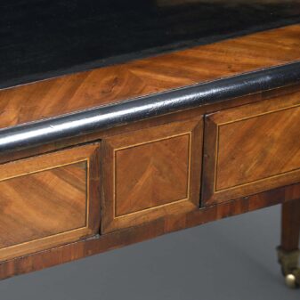 Late 18th century tulipwood and boxwood inlaid writing table