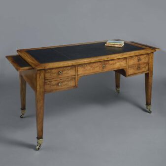 Late 18th century directoire period mahogany bureau plat