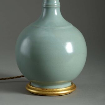Celadon bottle vase lamp