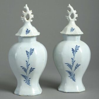 Pair of delft vases