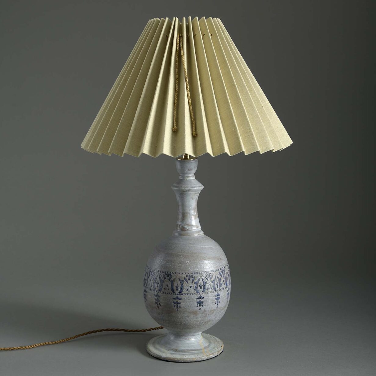 Moorish pottery lamp