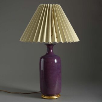Purple glazed bottle vase