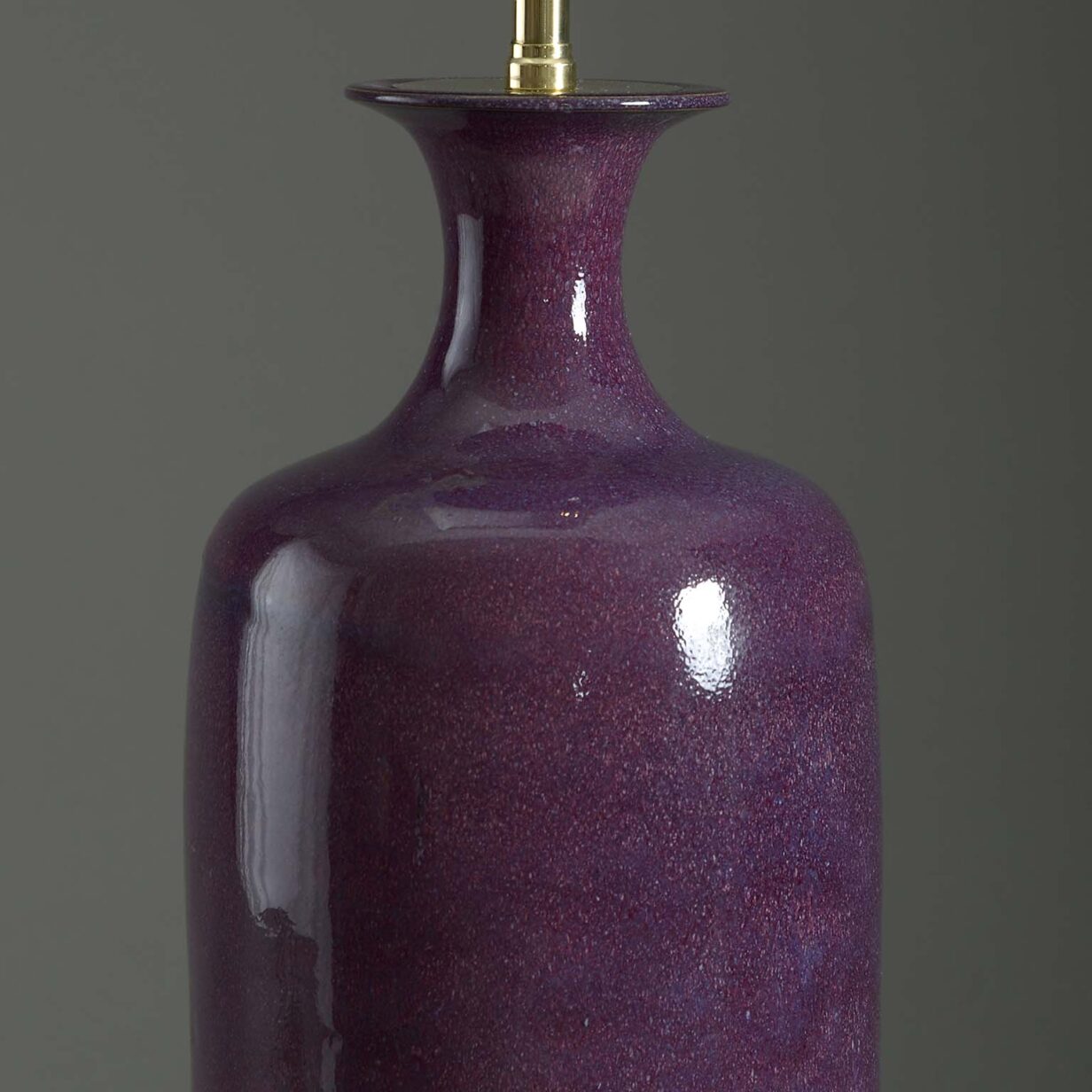 Purple glazed bottle vase