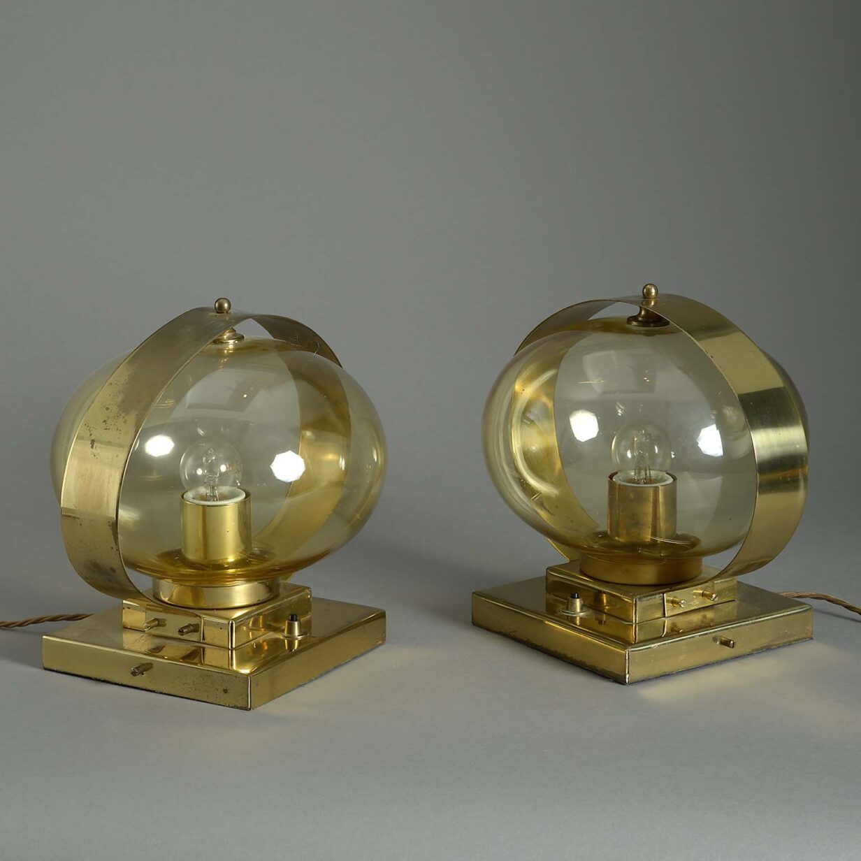 Pair of futurist lamps