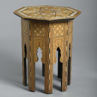 Late 19th century inlaid octagonal occasional table
