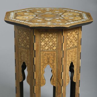 Late 19th century inlaid octagonal occasional table