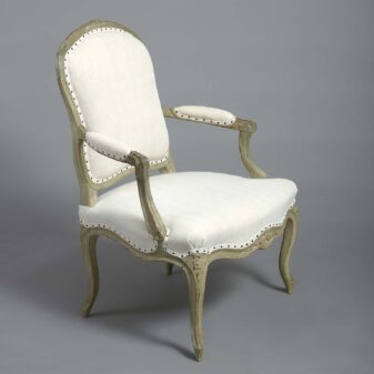 Pair of 18th century louis xv period fauteuils armchairs