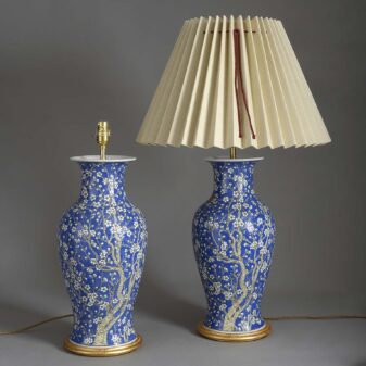 Pair of Cherry Blossom Lamps