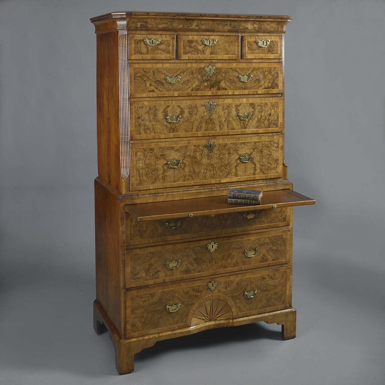 George i burr walnut chest on chest