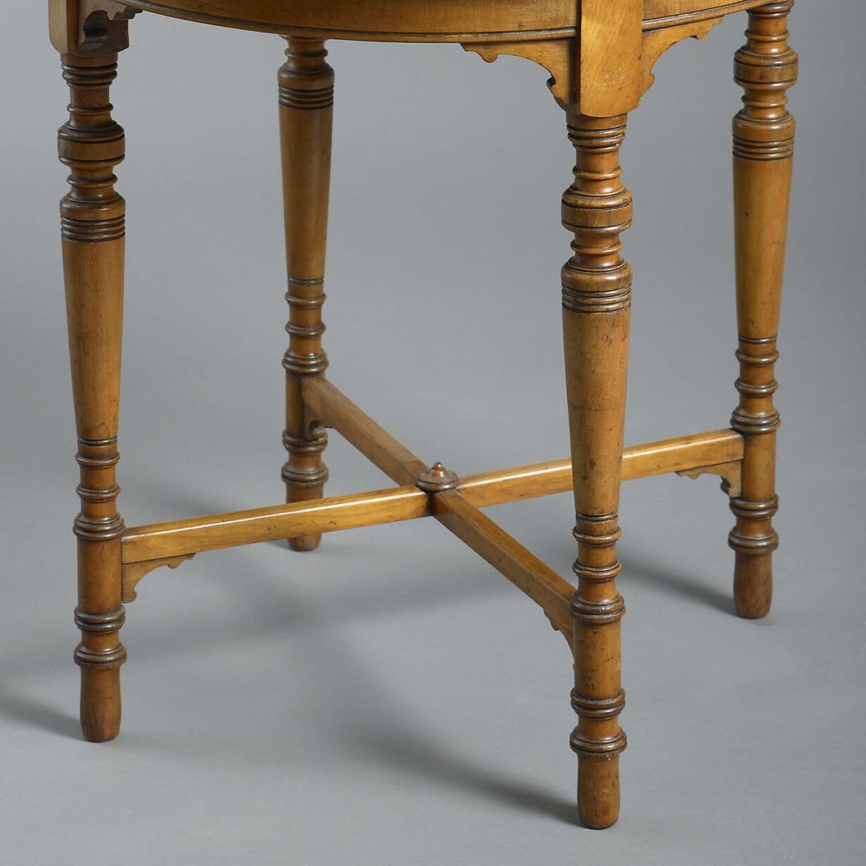 Late 19th century specimen wood table attributed to william norries