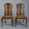 Pair of red japanned side chairs