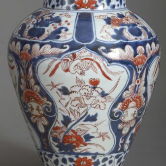 Pair of early 18th century imari porcelain vase table lamps