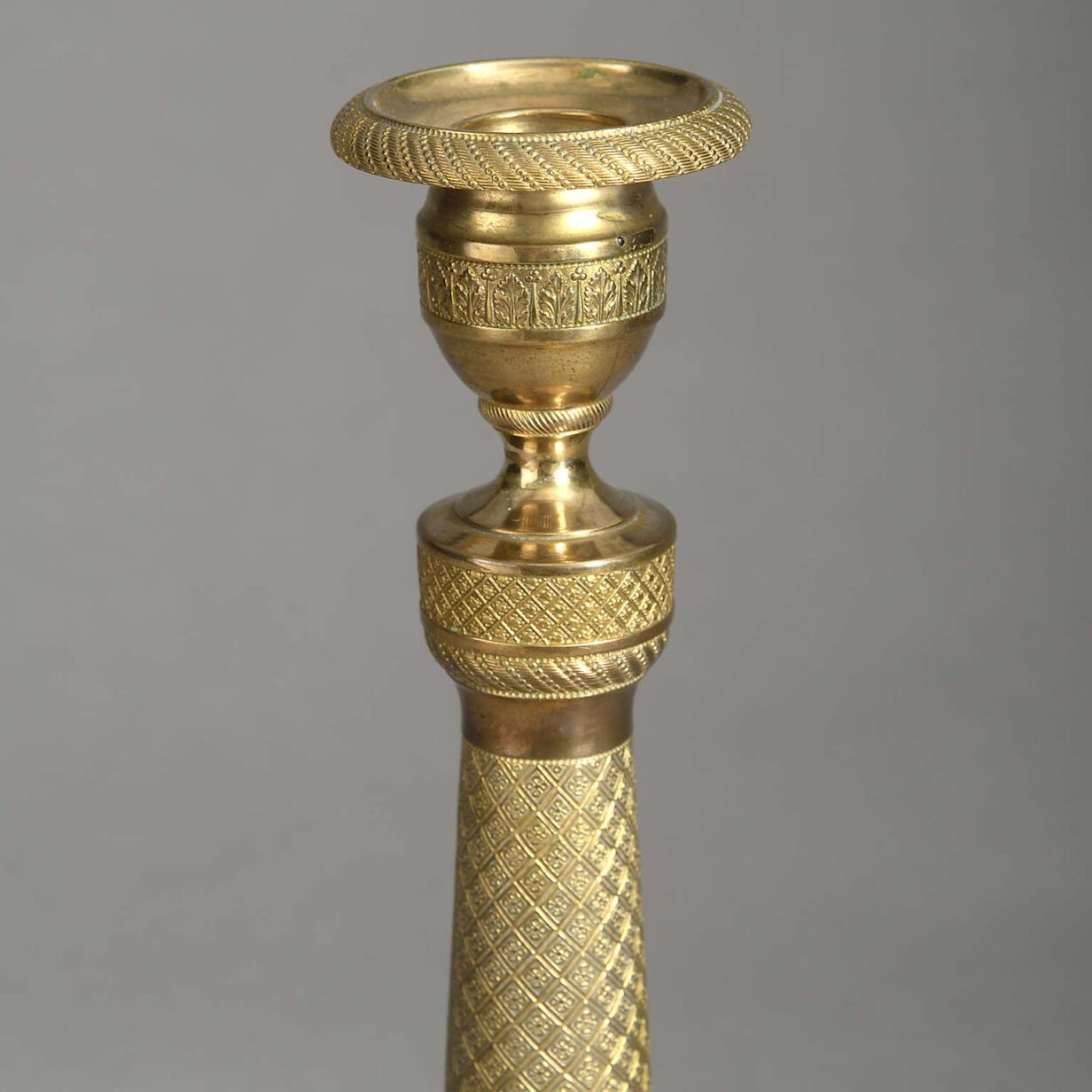 Charles x brass candlestick