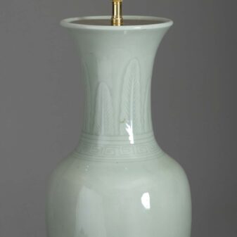 Celadon porcelain table lamp