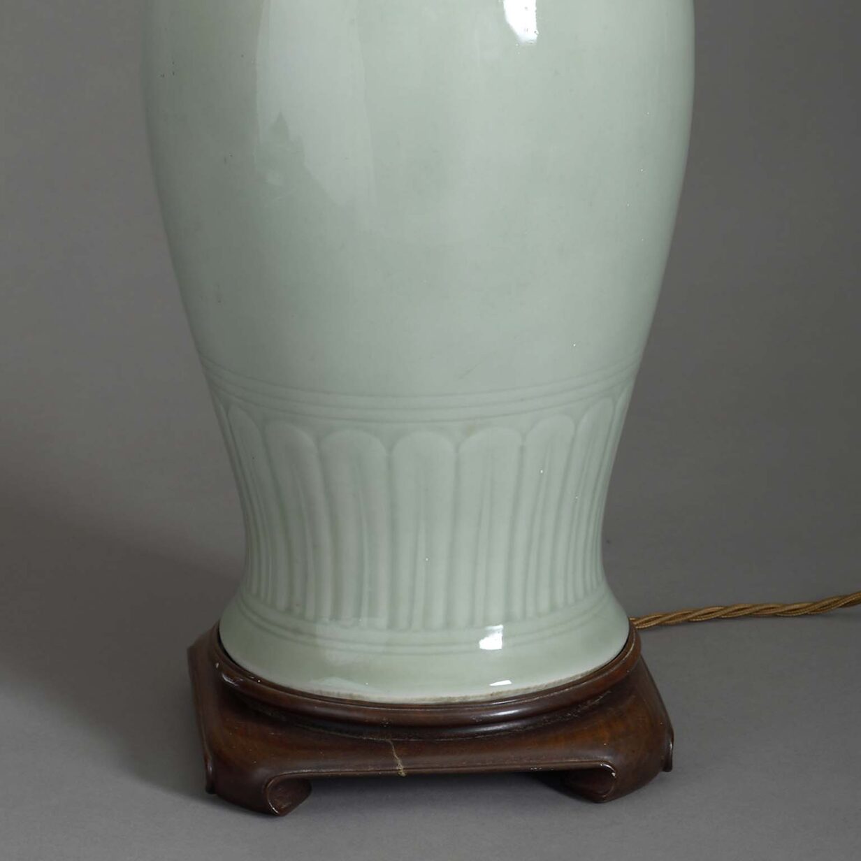 Celadon porcelain table lamp
