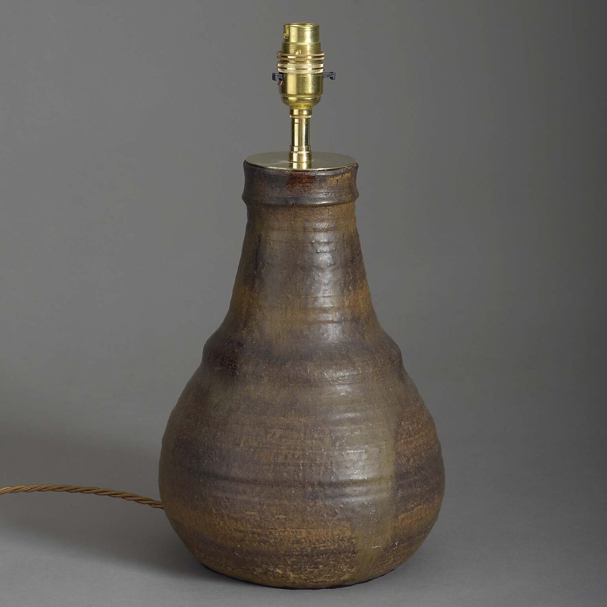 20th century terracotta art vase lamp