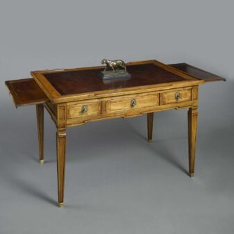 Late 18th century inlaid walnut writing desk