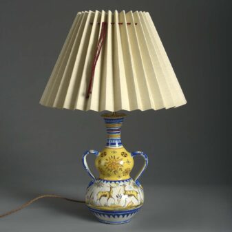 Faience Pottery Vase Lamp