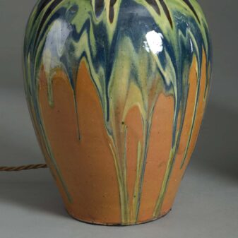 Pair of slop glazed vases