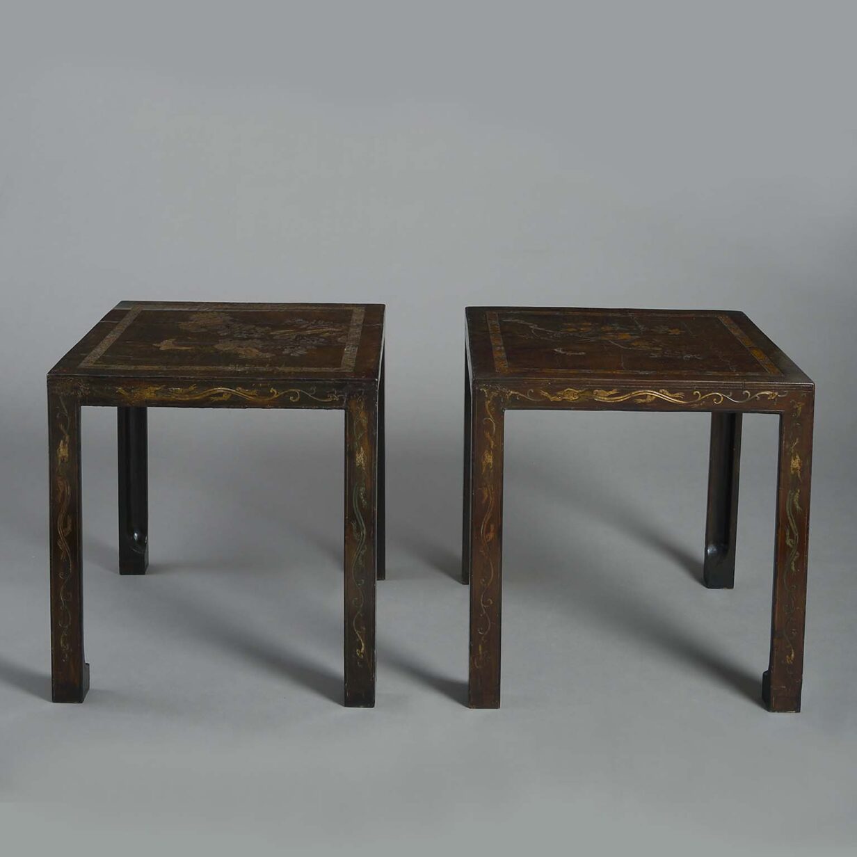 Pair of lacquer low tables