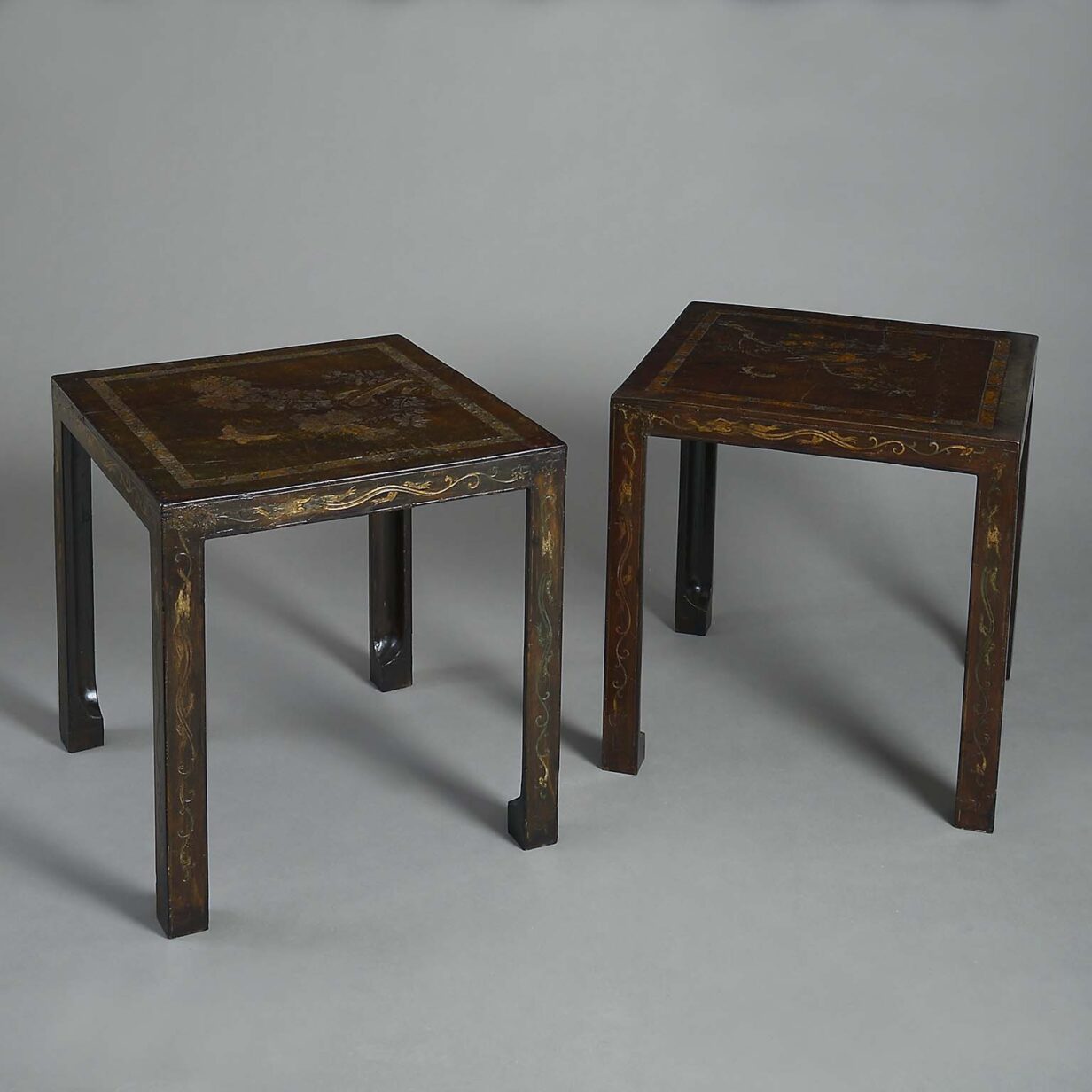 Pair of lacquer low tables