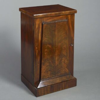 Pair of early 19th century regency period mahogany pedestal cabinets