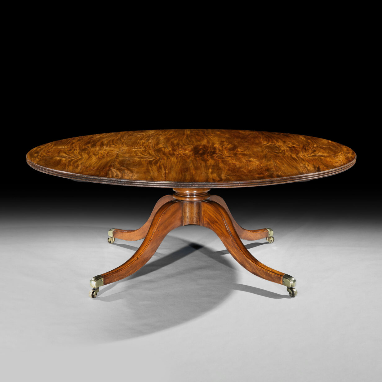 Large regency circular dining table