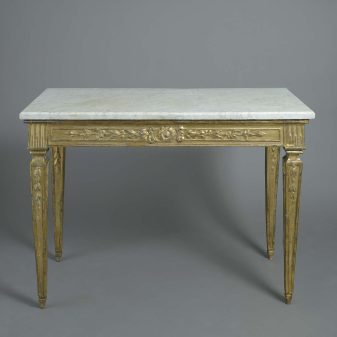 North italian giltwood console table
