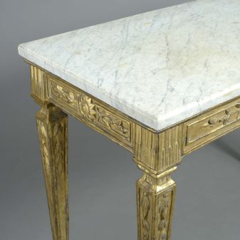 Late 18th century neo-classical giltwood console table
