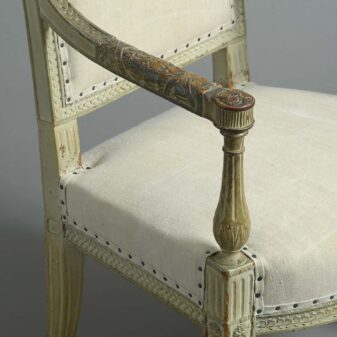 Pair of late 18th century louis xvi period fauteuils