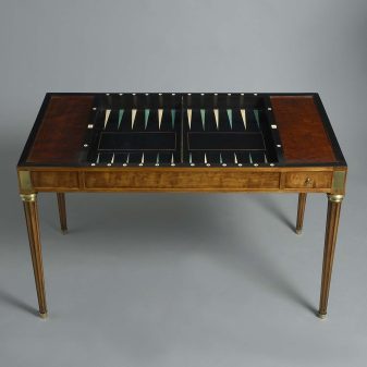 Late 18th century louis xvi period mahogany tric trac games table