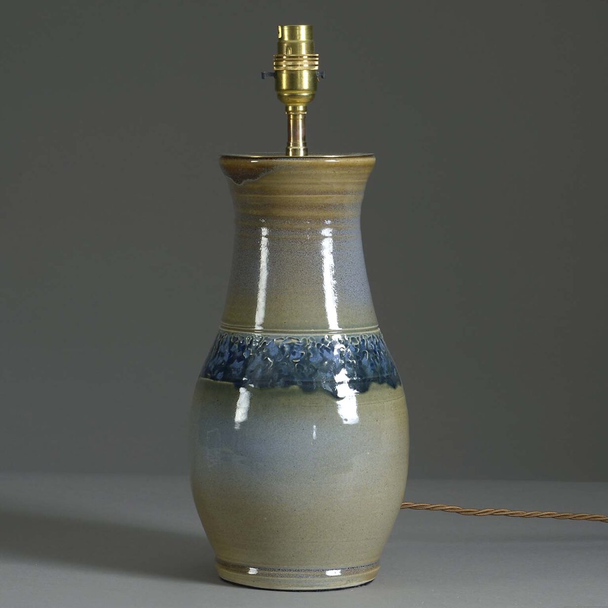Mid-century pottery vase lamp