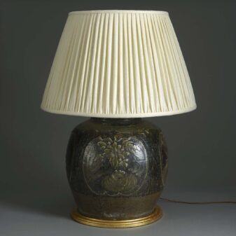 Large Scale Chinese Pottery Vase Lamp