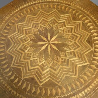 19th century sorrento parquetry inlaid occasional table