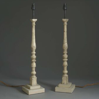 Pair of spindle lamps