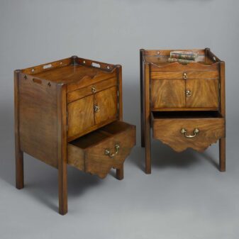 Pair of 18th century george iii period mahogany bedside tables