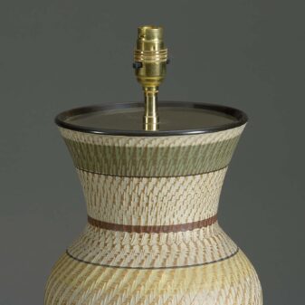 Mid-century pottery vase lamp